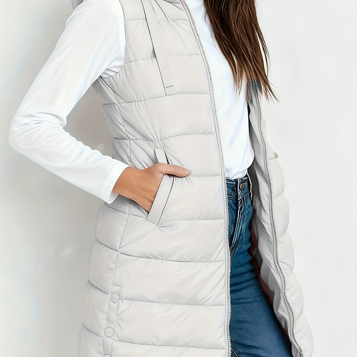 Tira™ | Elegant Long Padded Vest
