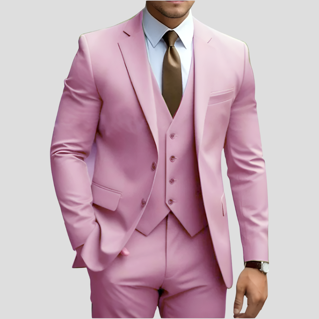 Elegant 3-Piece Slim-Fit Men’s Suit
