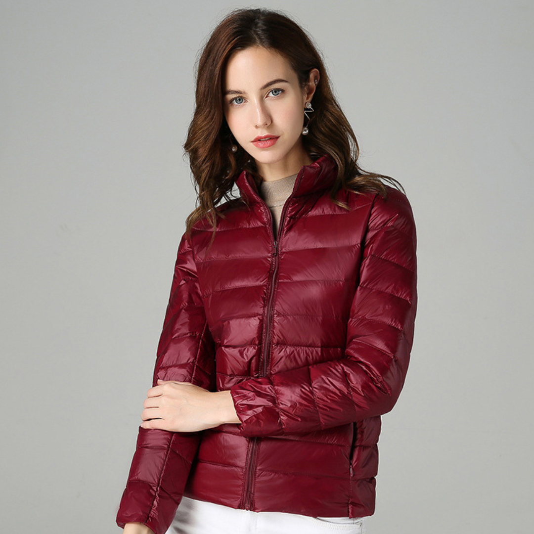 Myra™ | Ultralight Puffer Jacket with Refined Pleats