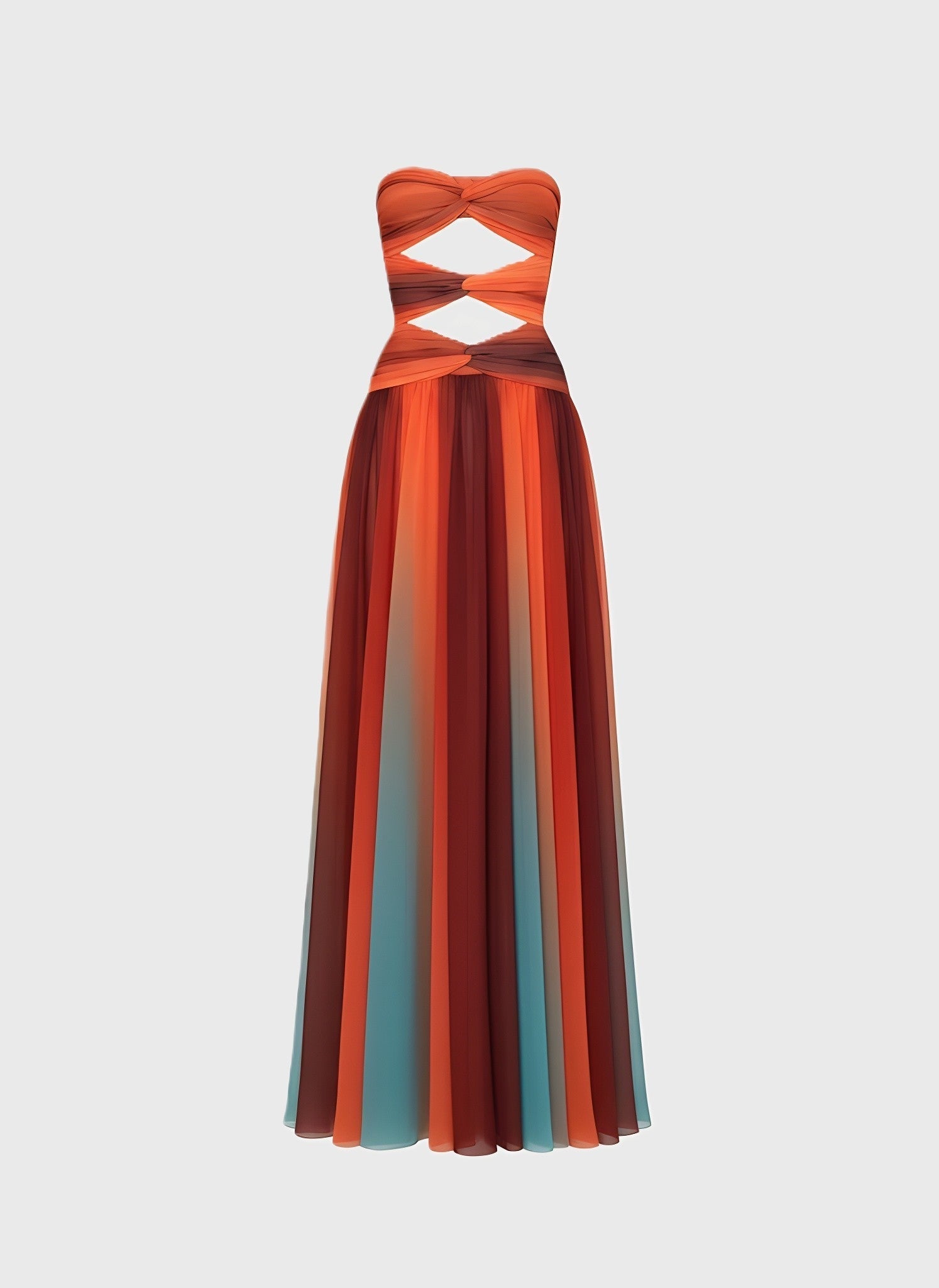 Dress | Strapless | Maxi Length | Cut-Out Design