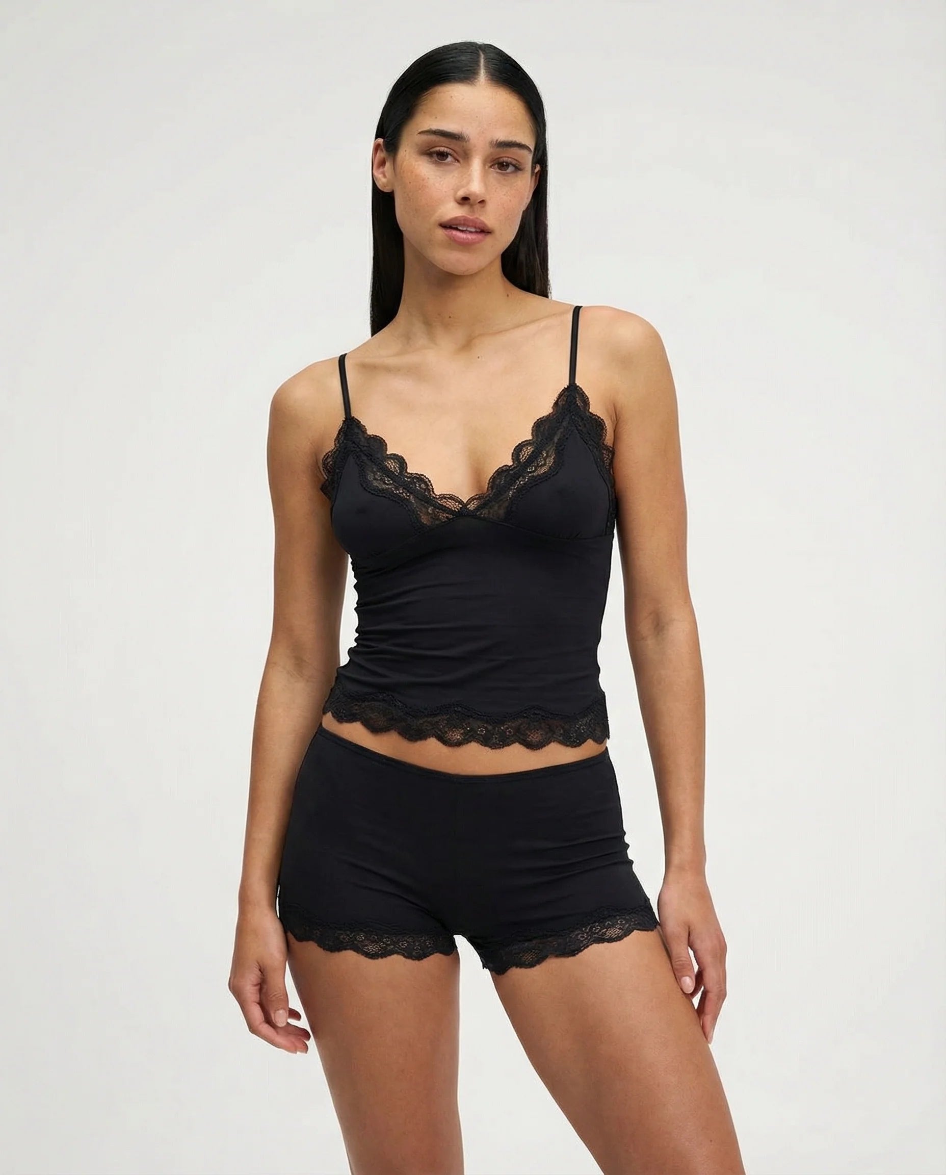 Élodie Women’s Sleepwear Set | Soft Fabric | Elegant Lace Trim