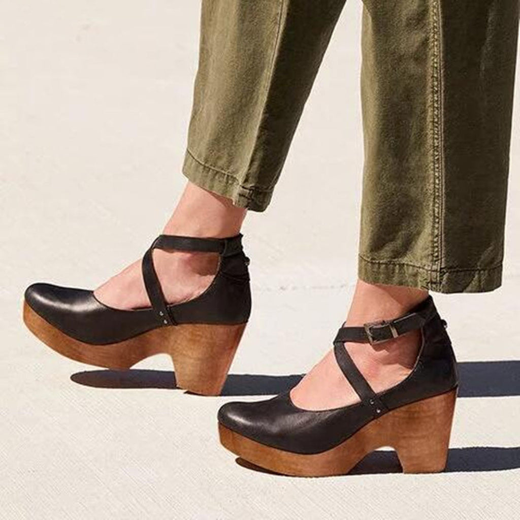 Teresa Comfortable Heels with Ankle Strap