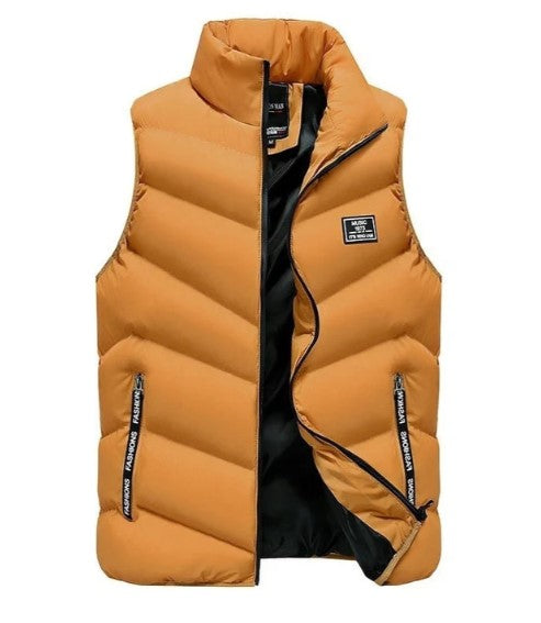 Men's Quilted High Collar Gilet