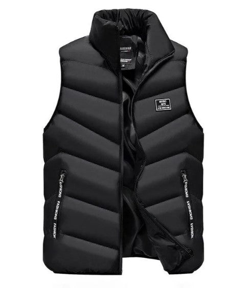 Men's Quilted High Collar Gilet