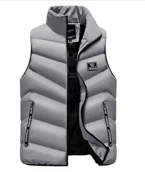 Men's Quilted High Collar Gilet