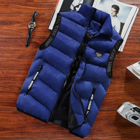 Men's Quilted High Collar Gilet