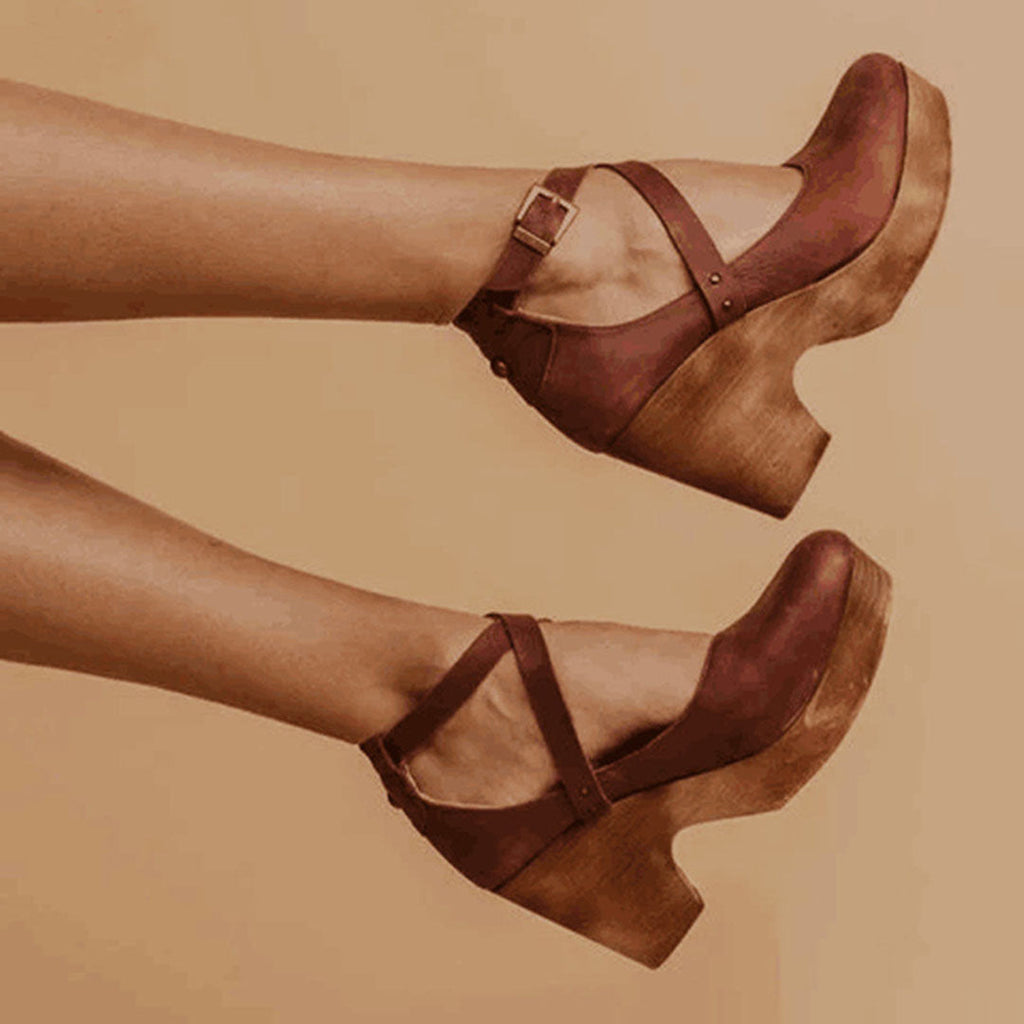 Teresa Comfortable Heels with Ankle Strap