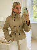 Sira™ | Stylish Cropped Trench Coat