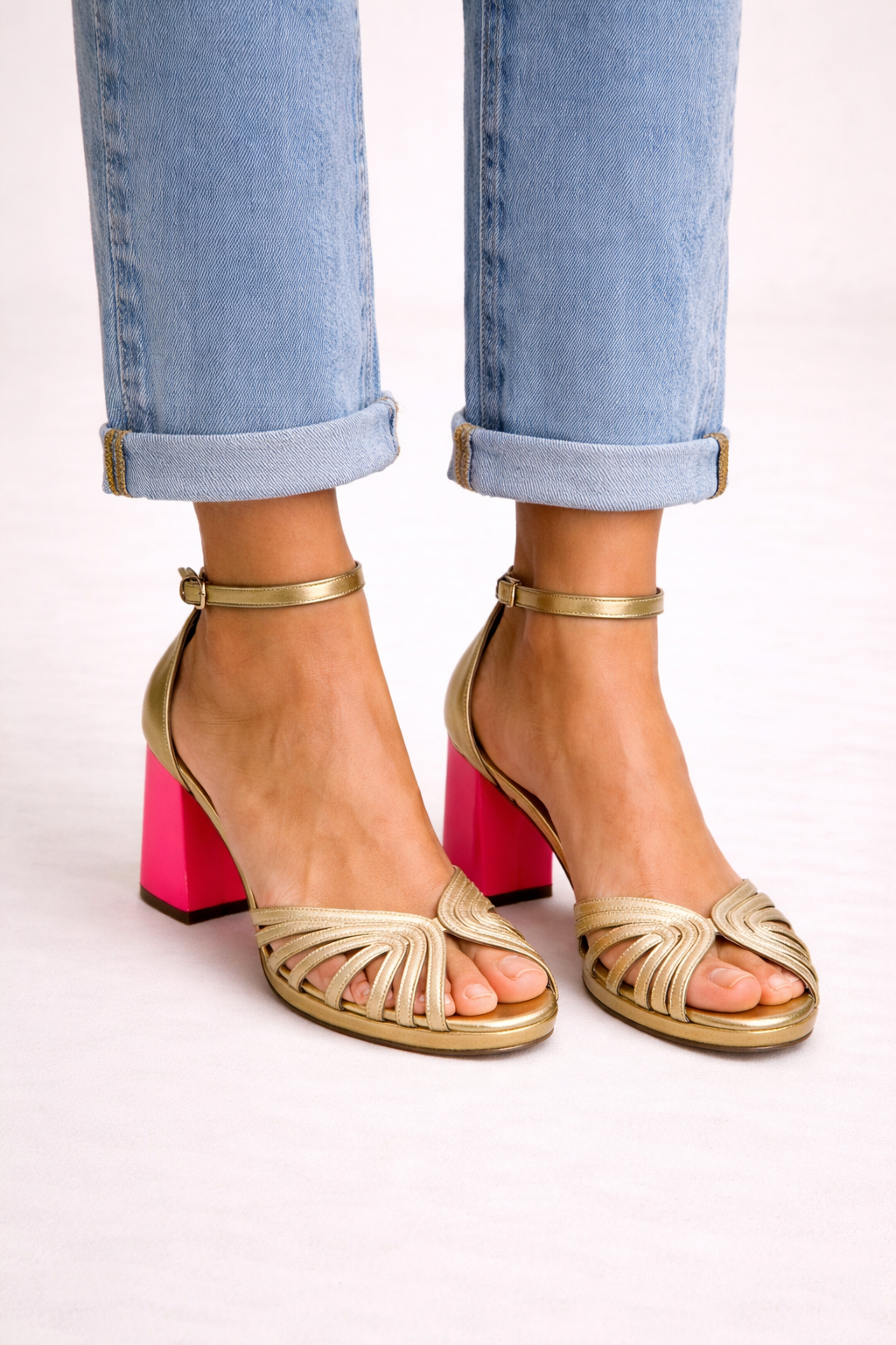 Women’s Open-Strap Sandals with Block Heel