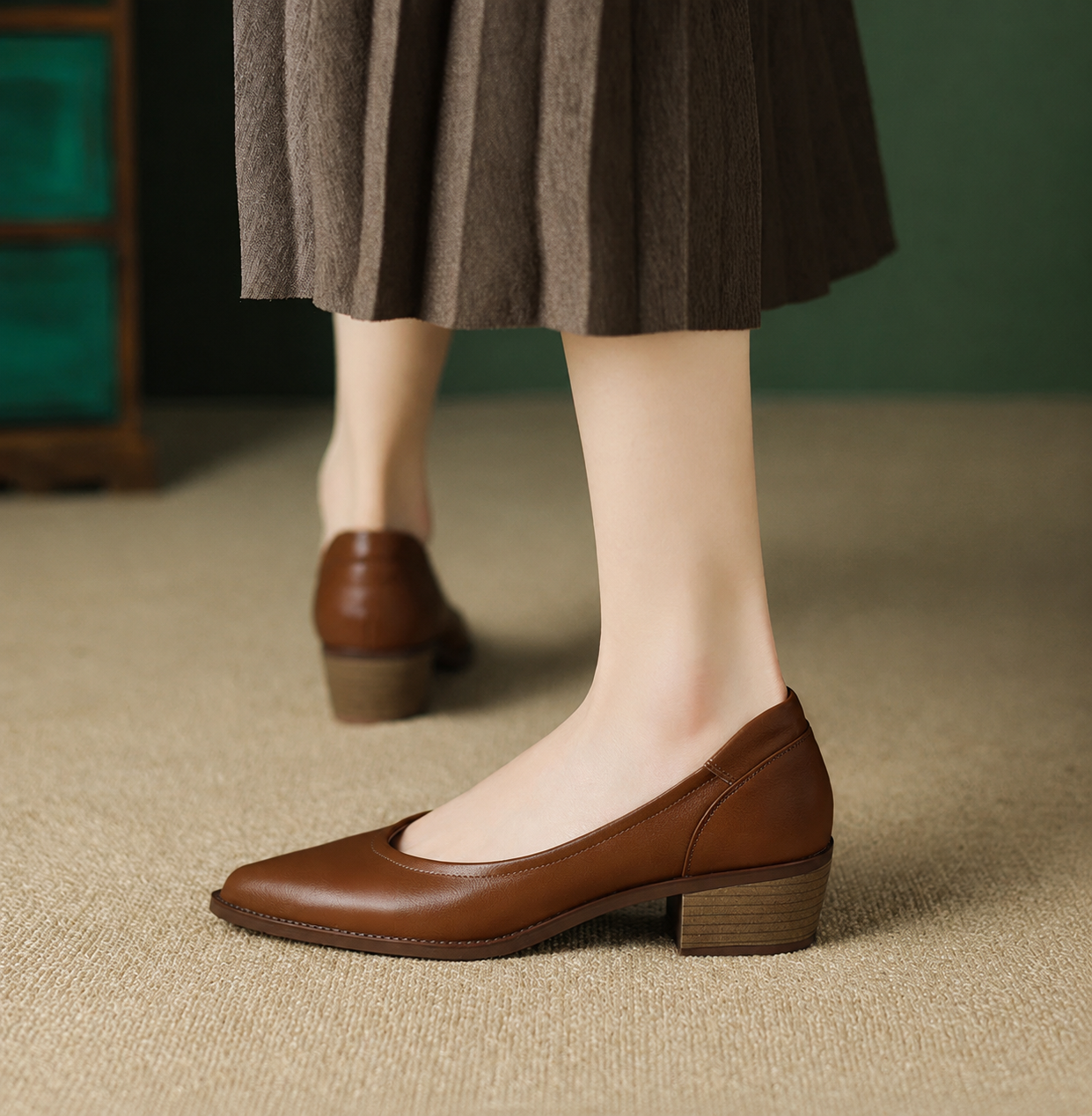 Cora Comfortable Block Heel Heels