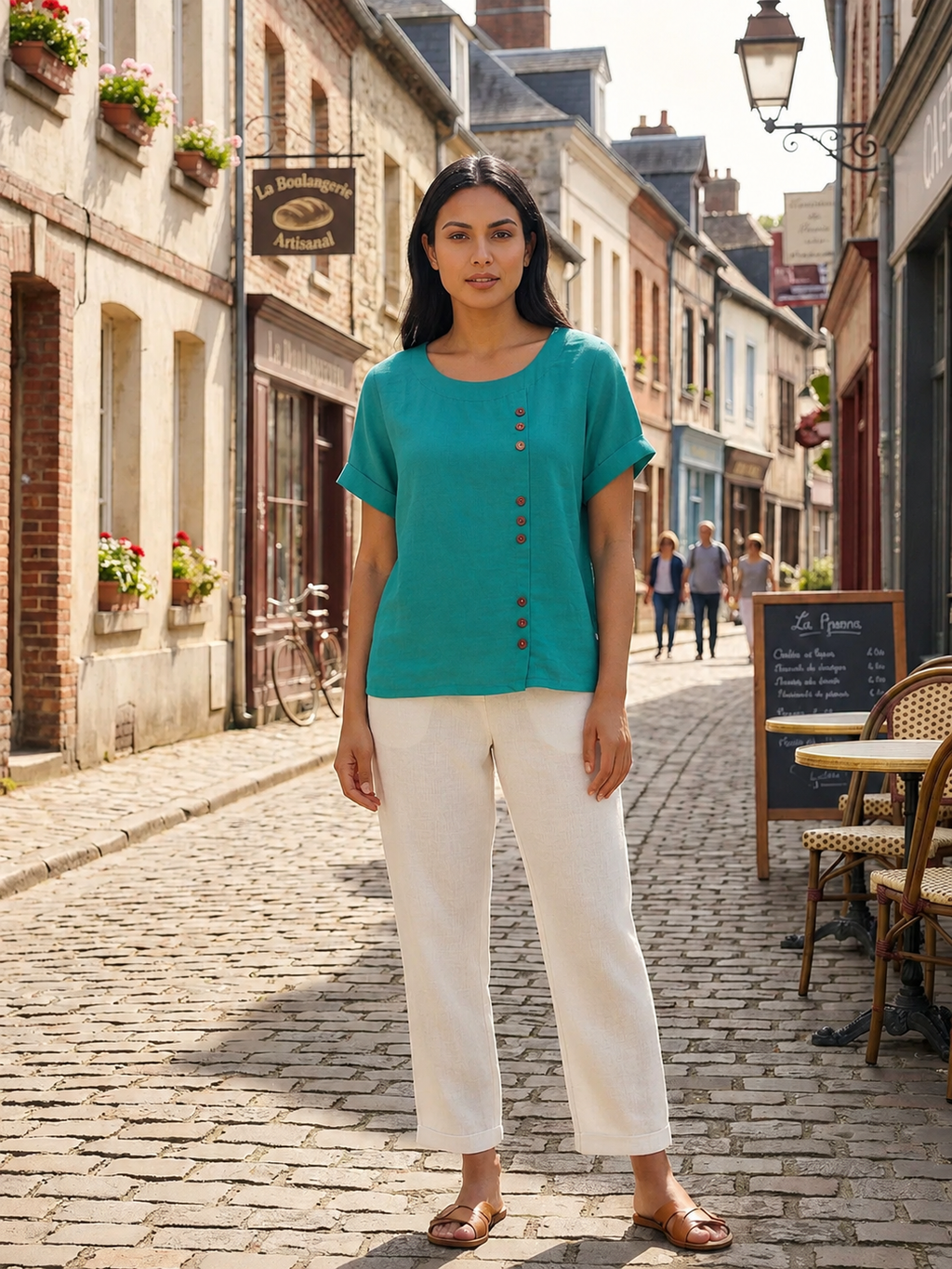Foreen Relaxed Round-Neck Top