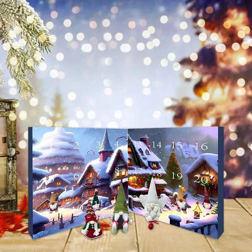 Christmas Advent Calendar with 5 Plush Gnomes for Festive Countdown 1