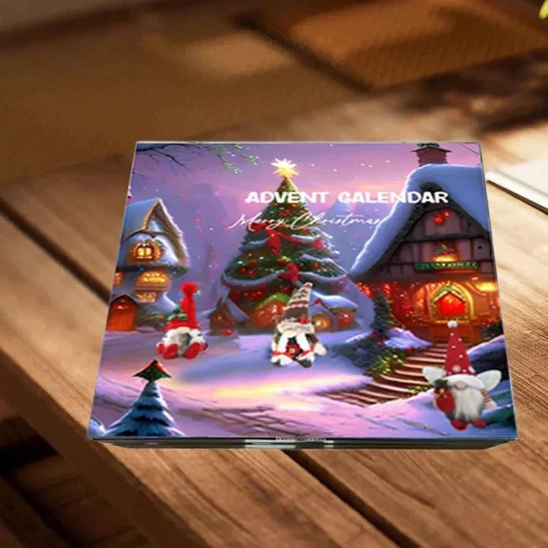 Christmas Advent Calendar with 5 Plush Gnomes for Festive Countdown 2