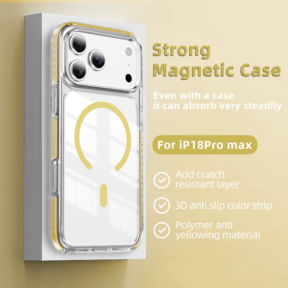 Clear MagSafe Compatible Magnetic Case for iPhone 17 and 18 Pro Max 10