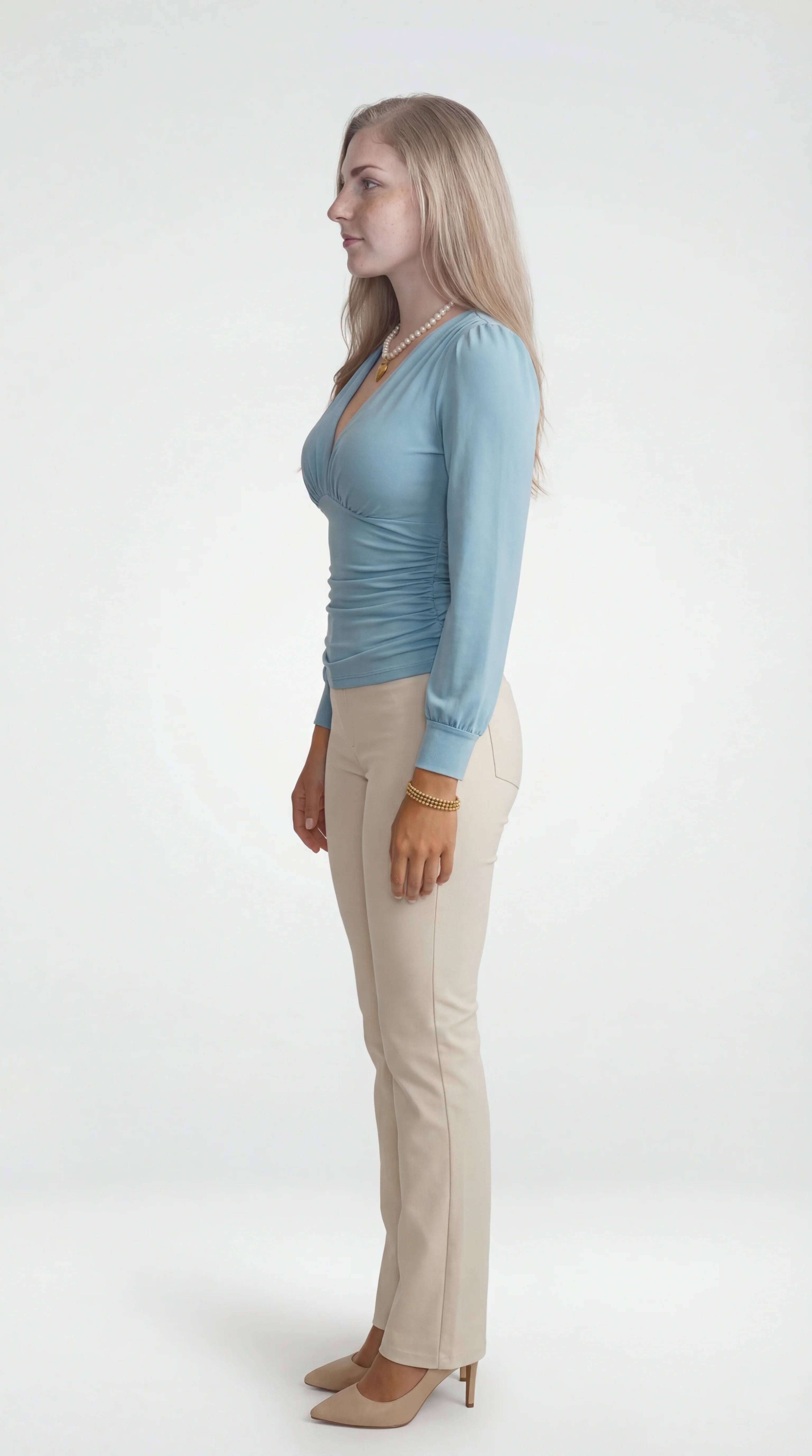 Women’s Top | Wrap Neckline | Long Sleeves