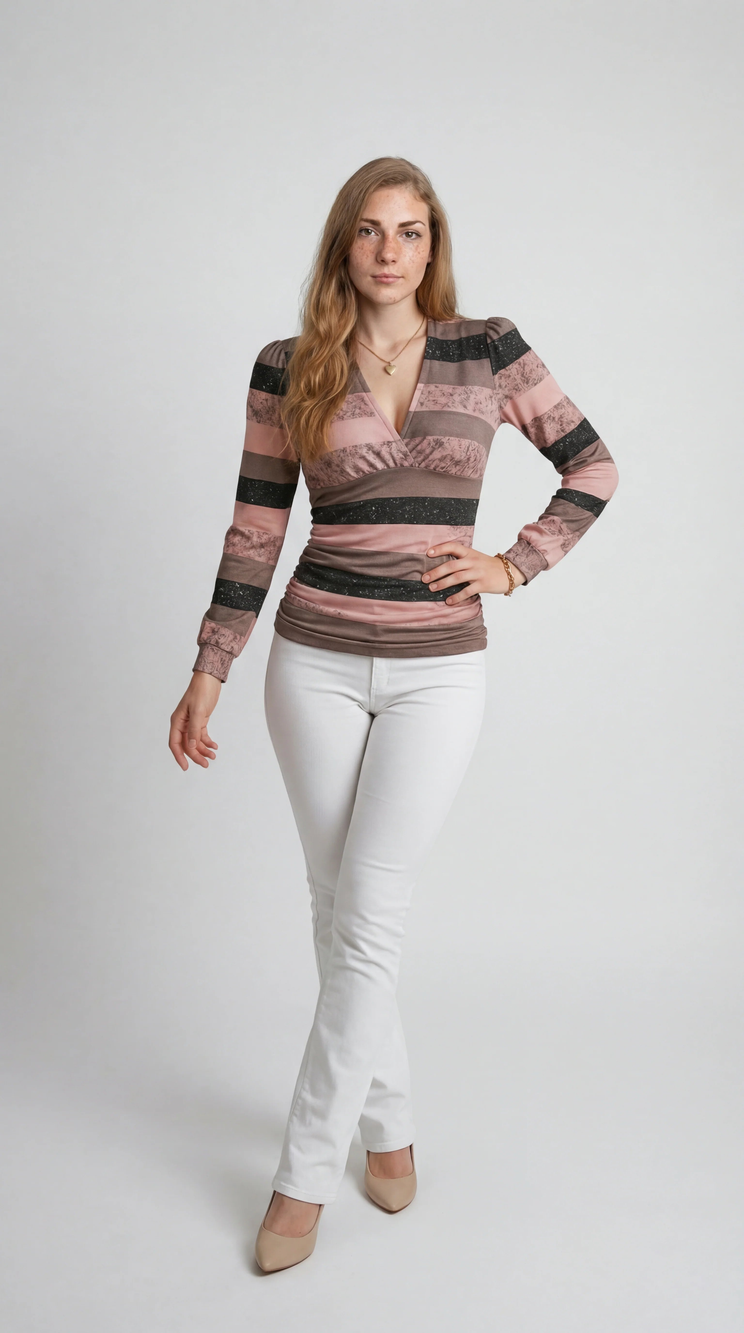 Women’s Top | Wrap Neckline | Long Sleeves