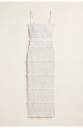 Ophélie Women’s Maxi Dress | Layered Fringe | Straight Straps
