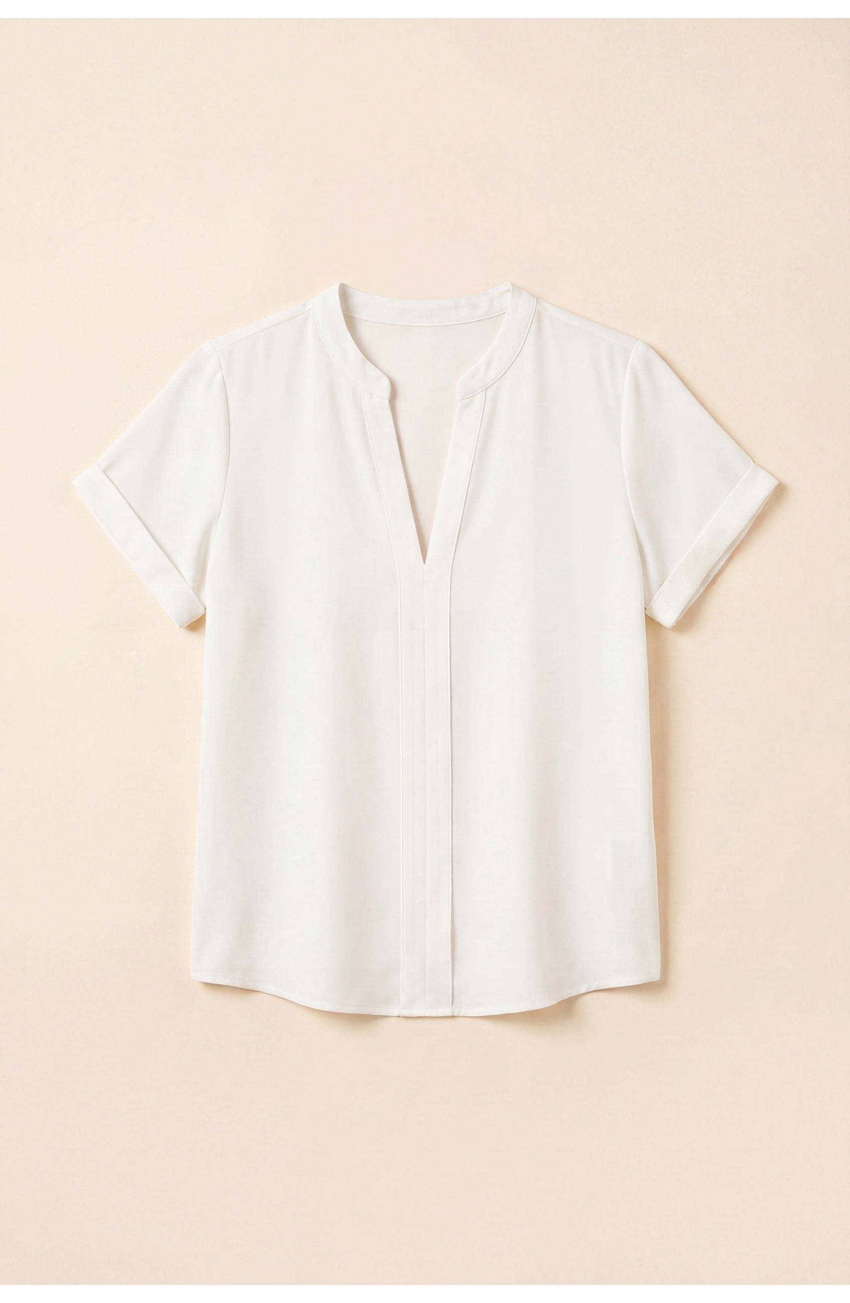 Adèle Women’s Top | V-Neck | Pleated Detail