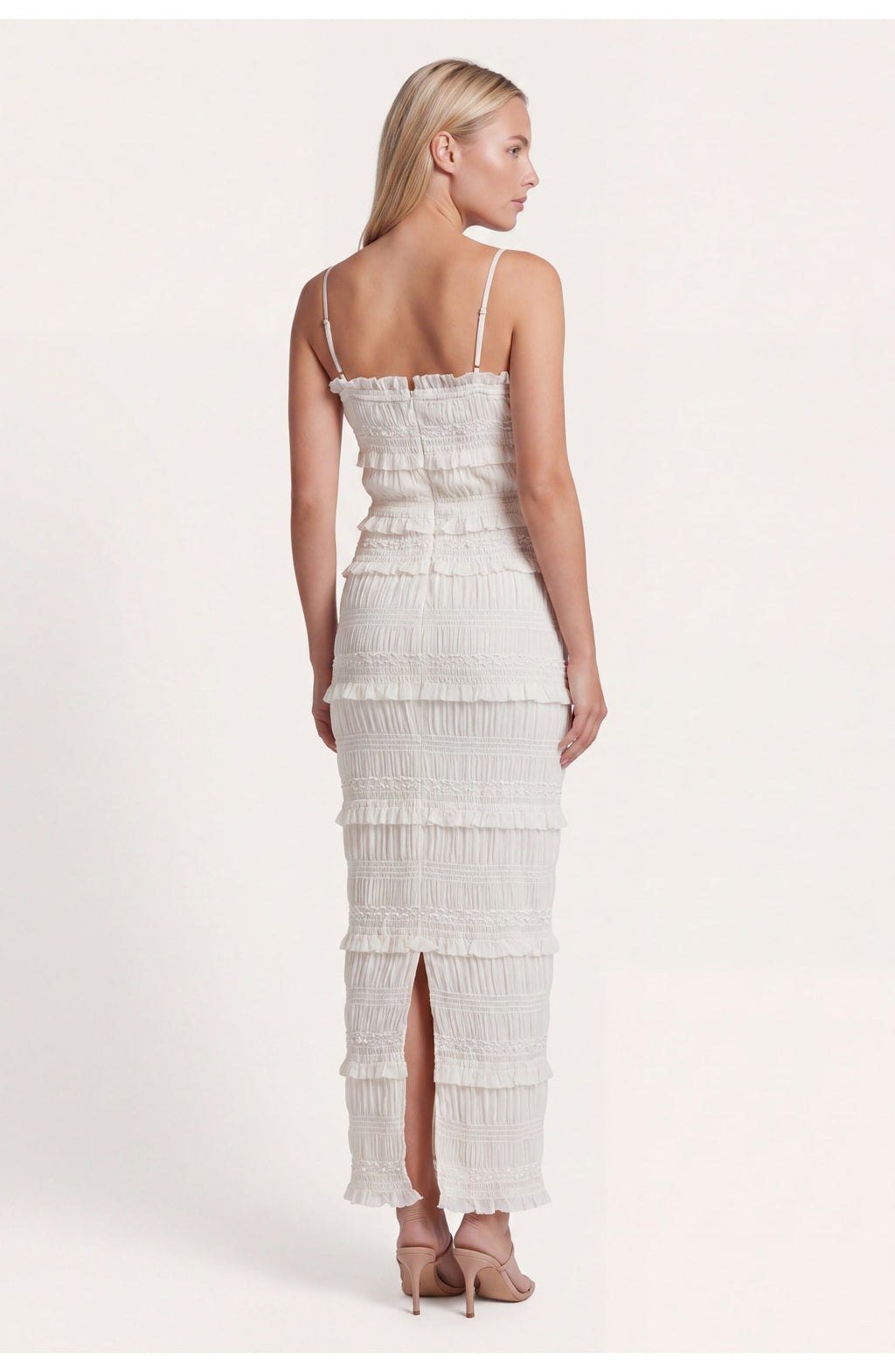Ophélie Women’s Maxi Dress | Layered Fringe | Straight Straps