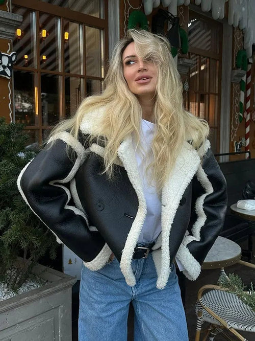 Cropped Loose Fit Winter Jacket for Women - Versatile Casual Layering 0
