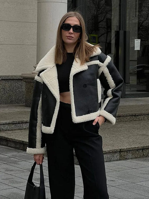 Cropped Loose Fit Winter Jacket for Women - Versatile Casual Layering 1