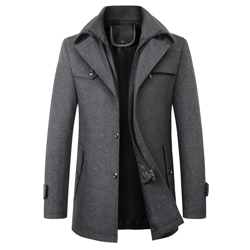 Daan | Men's Lapel Collar Adjustable Cuff Coat