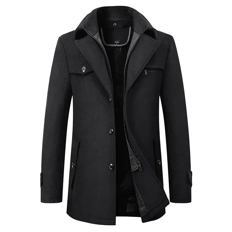 Daan | Men's Lapel Collar Adjustable Cuff Coat