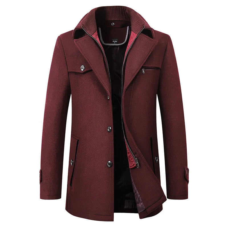 Daan | Men's Lapel Collar Adjustable Cuff Coat