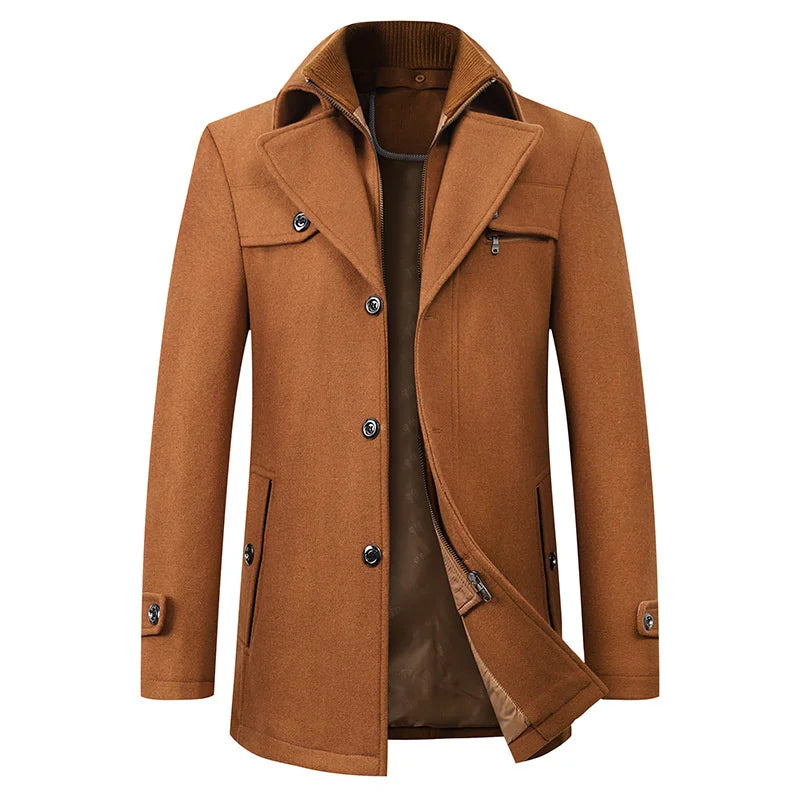 Daan | Men's Lapel Collar Adjustable Cuff Coat
