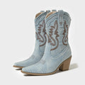 Women's Denim Cowboy Boots