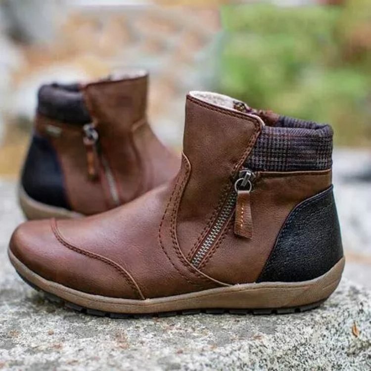 Women's Ankle Boots with Waterproof Design and Supportive Sole