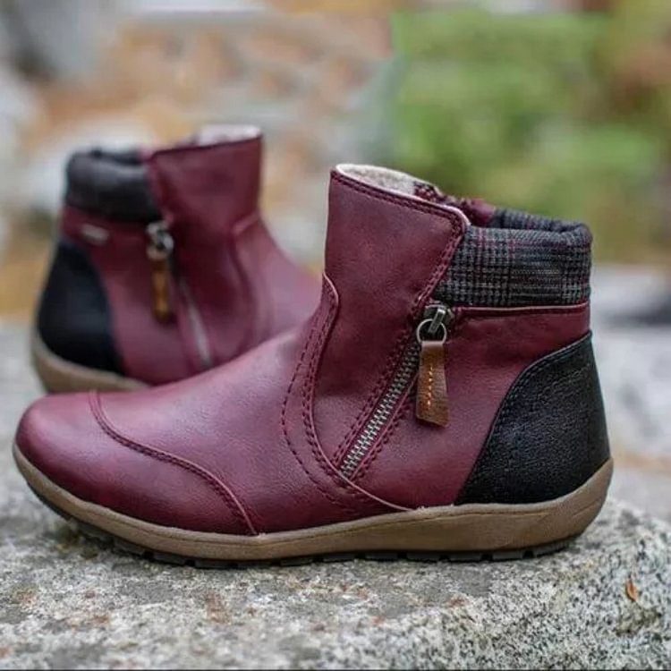 Women's Ankle Boots with Waterproof Design and Supportive Sole