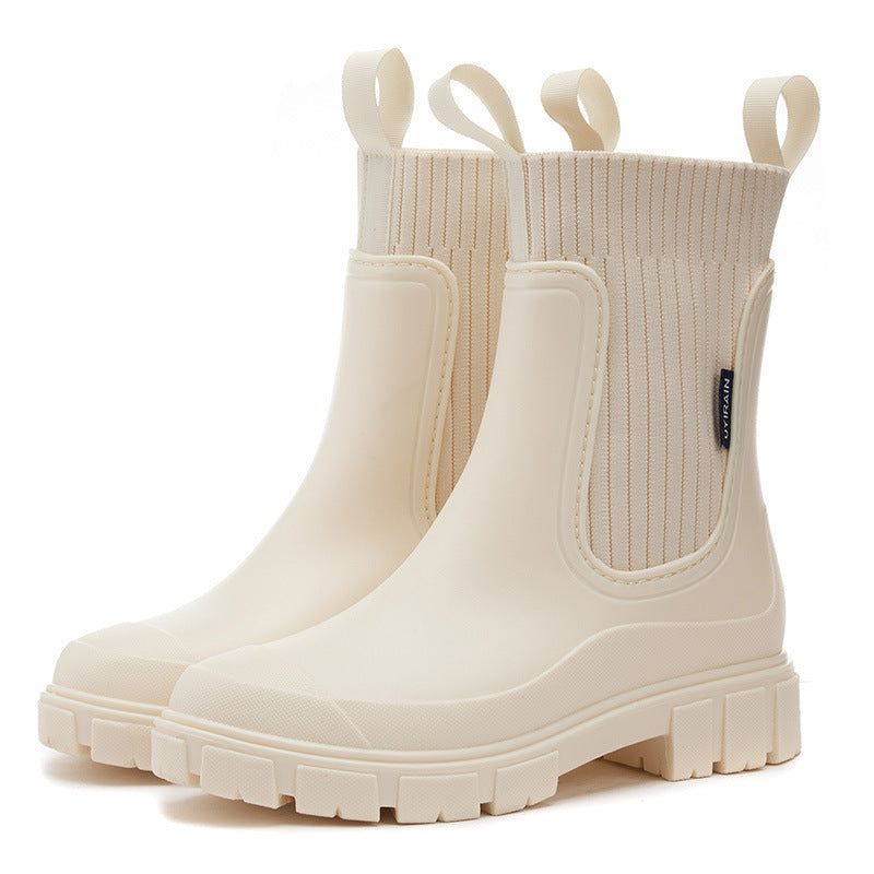 Women's Stylish Rain Boots with Anti-Slip Sole and Waterproof Construction