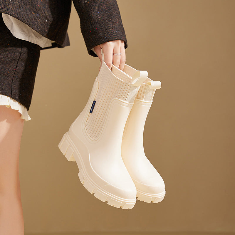 Women's Stylish Rain Boots with Anti-Slip Sole and Waterproof Construction