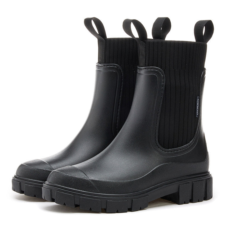 Women's Stylish Rain Boots with Anti-Slip Sole and Waterproof Construction