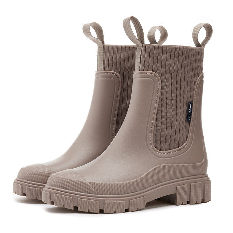 Women's Stylish Rain Boots with Anti-Slip Sole and Waterproof Construction