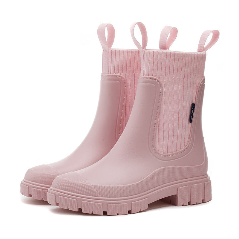 Women's Stylish Rain Boots with Anti-Slip Sole and Waterproof Construction