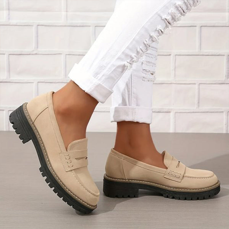 Women's Penny Loafers with Thick Sole