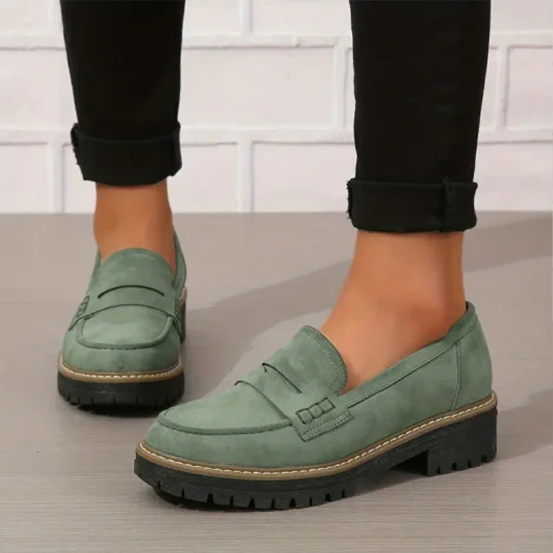 Women's Penny Loafers with Thick Sole