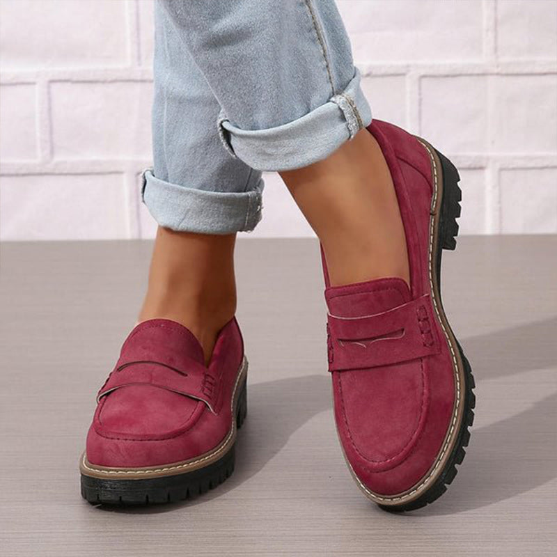 Women's Penny Loafers with Thick Sole