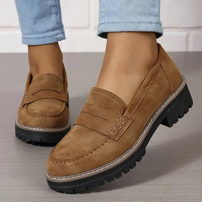 Women's Penny Loafers with Thick Sole
