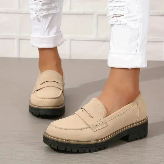 Women's Penny Loafers with Thick Sole