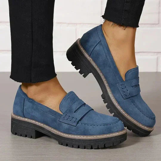 Women's Penny Loafers with Thick Sole