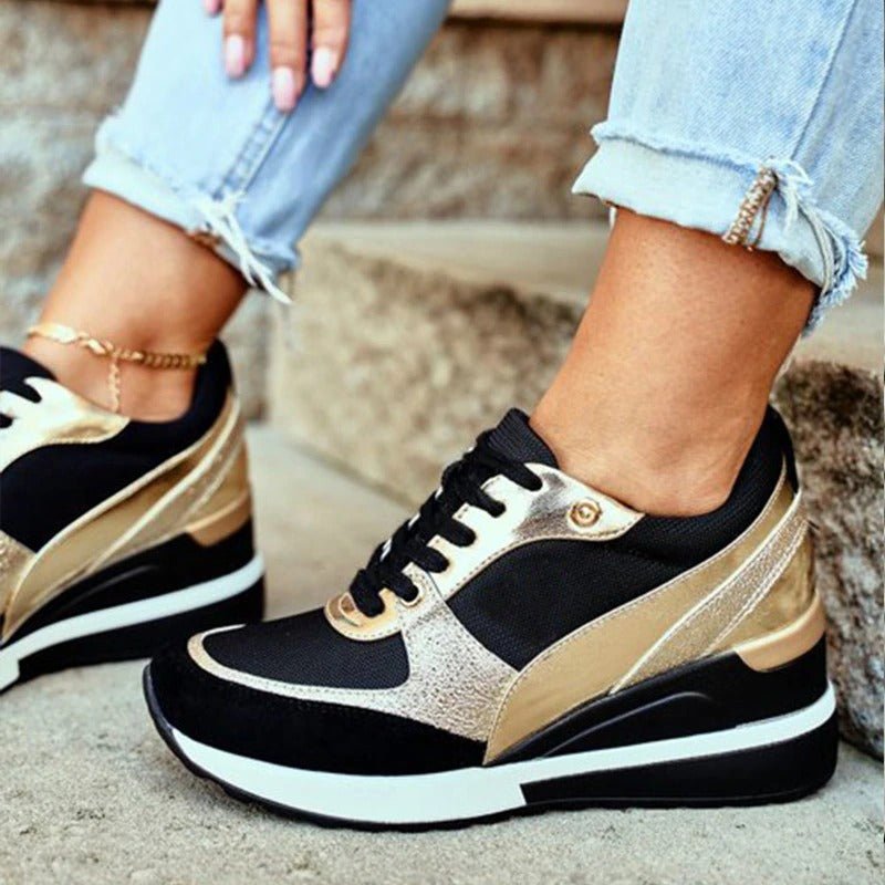 Women's Sneakers with Gold Accents Sneakers with Gold Accents