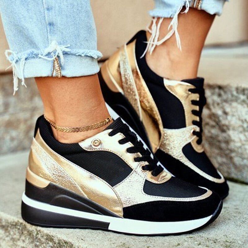 Women's Sneakers with Gold Accents Sneakers with Gold Accents