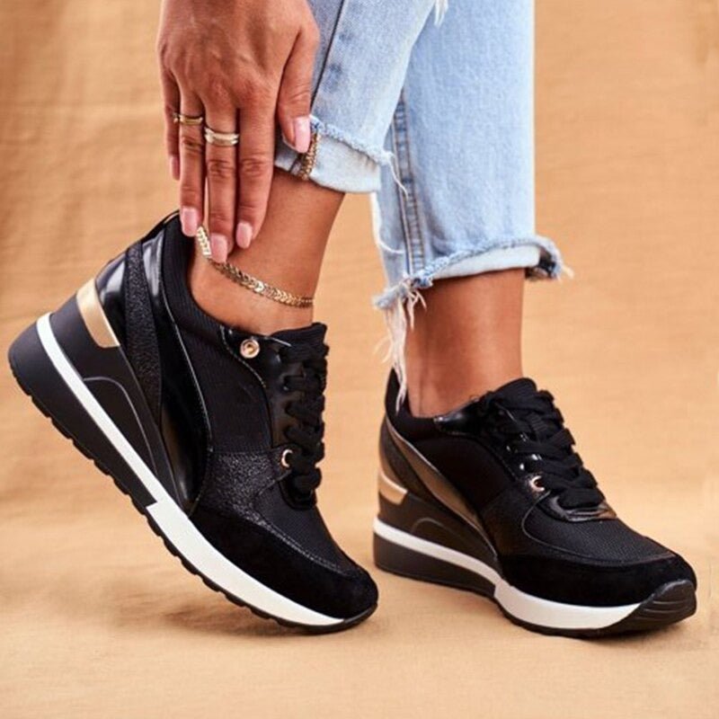 Women's Sneakers with Gold Accents Sneakers with Gold Accents