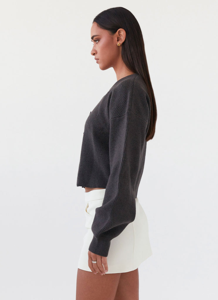 Darya Knitted Cardigan | Cropped Design with Wide Sleeves