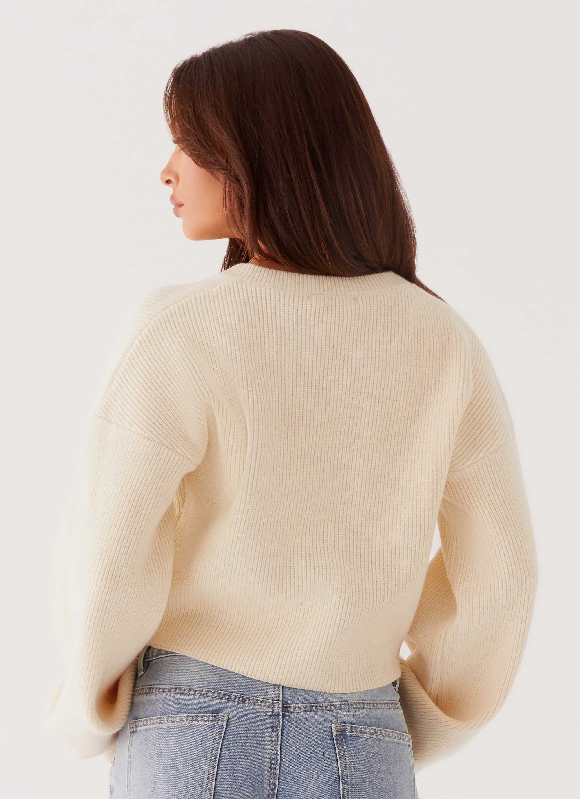 Darya Knitted Cardigan | Cropped Design with Wide Sleeves