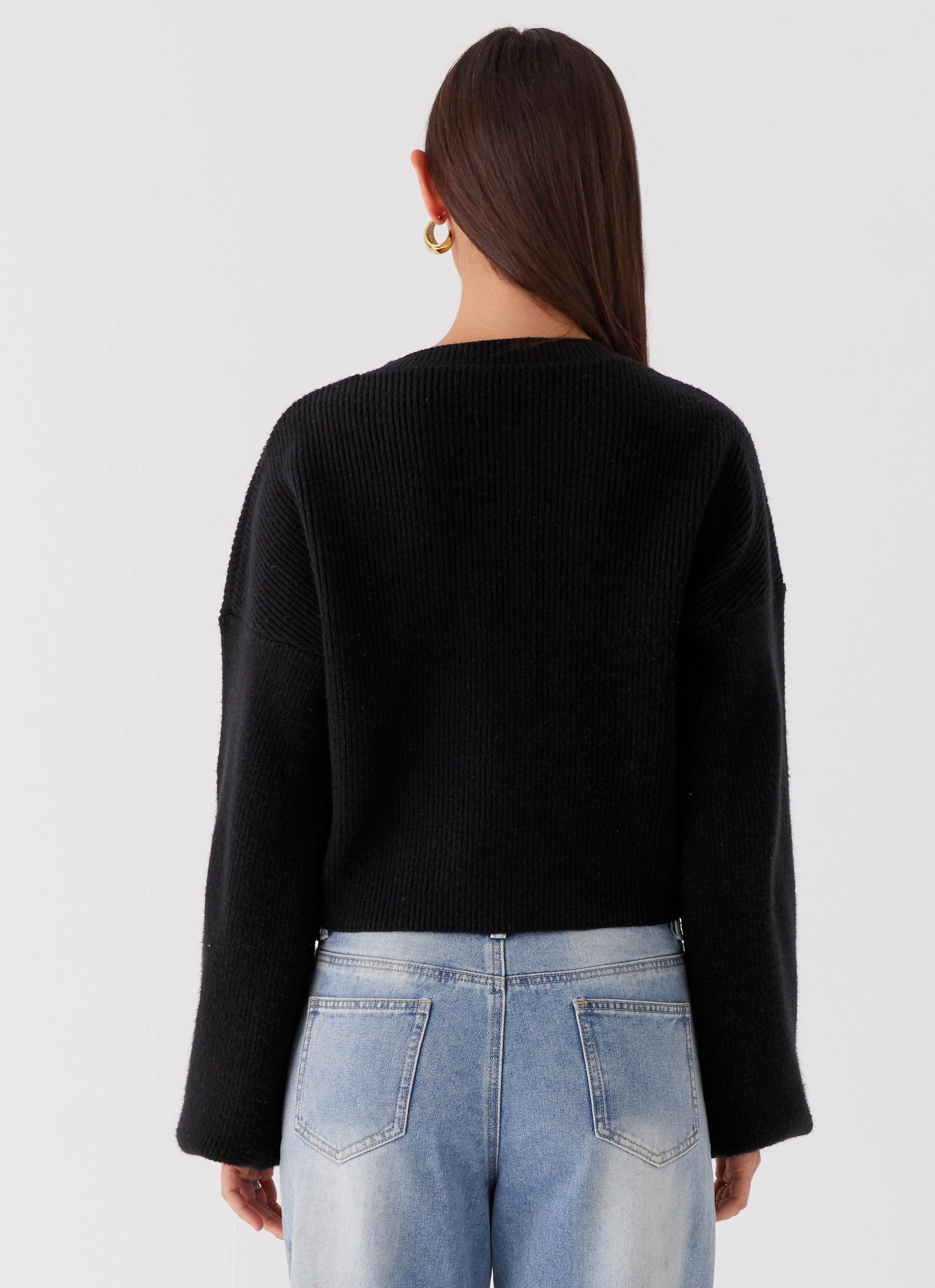 Darya Knitted Cardigan | Cropped Design with Wide Sleeves