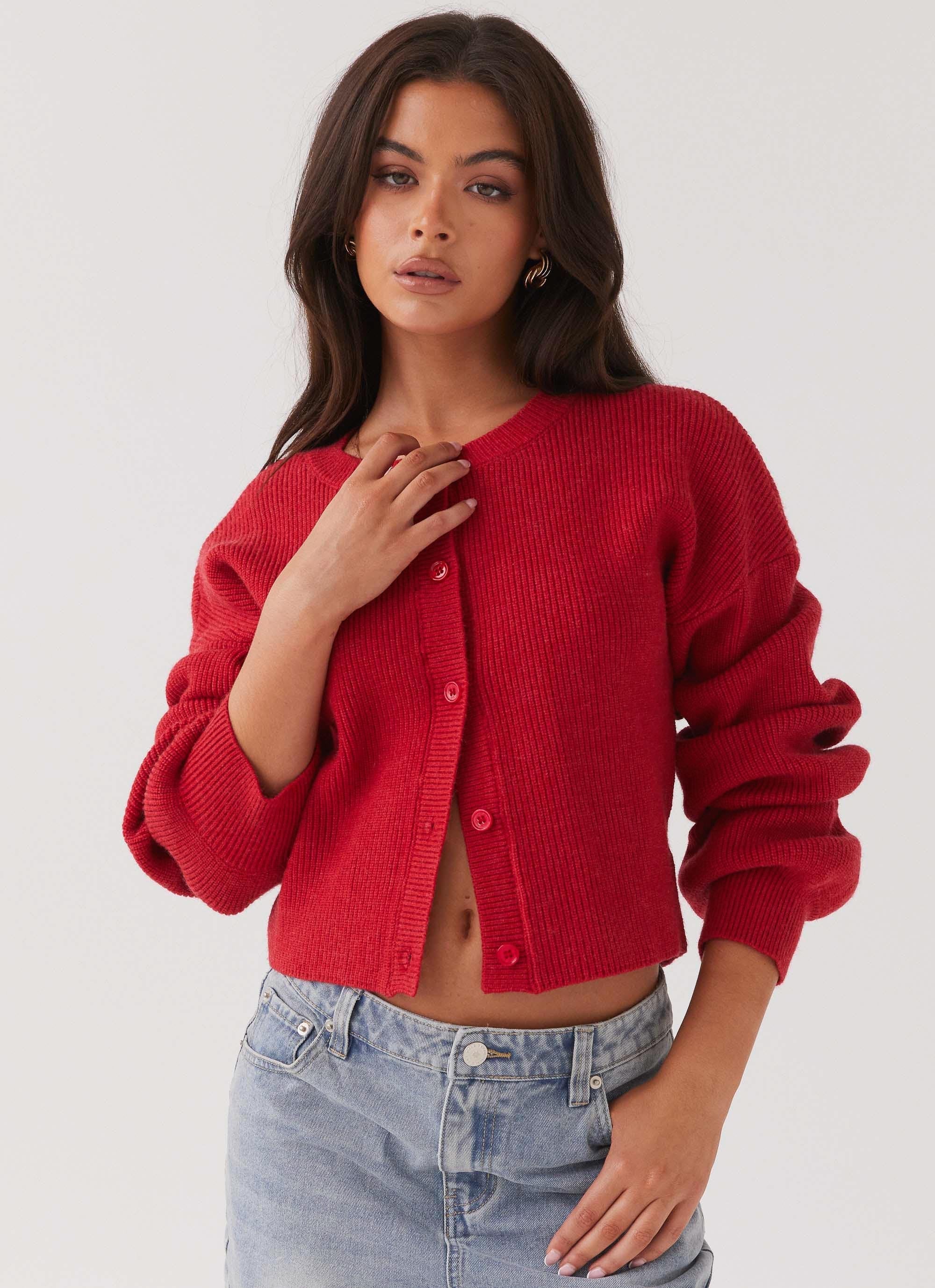 Darya Knitted Cardigan | Cropped Design with Wide Sleeves